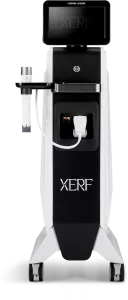 XERF dual-frequency monopolar RF device used for non-surgical skin tightening and facial lifting at DRIP Health and MedSpa in Miami.
