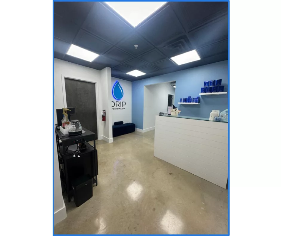DRIP Health & MedSpa Miami Lakes clinic interior award-winning medical spa & men's health clinic